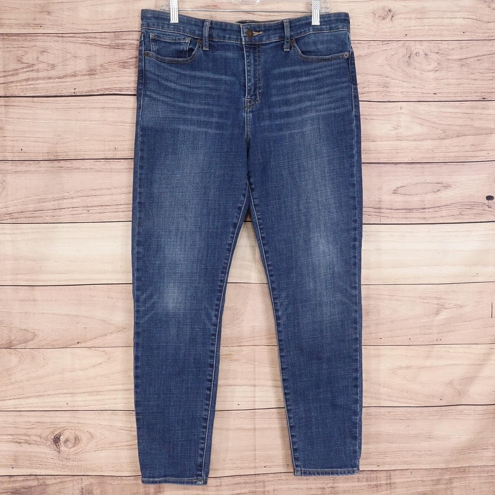 Lucky Brand Ava‎ Skinny Jeans Womens 14/32 Blue Med Wash Stretch 34x27 Denim